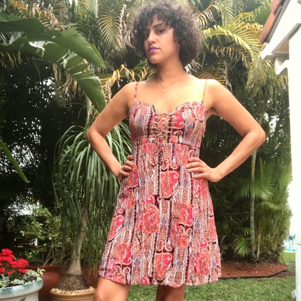 Paisley lace up dress from LF